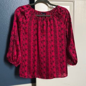 Gap loose fitting blouse w brass button details